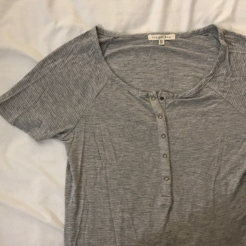 Copper key striped t-shirt